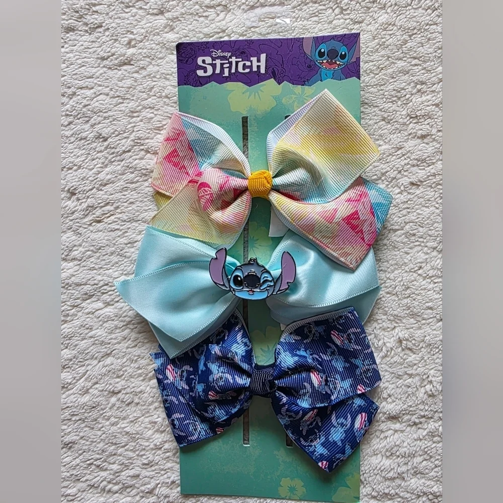 New Disney Lilo and Stitch Girls hair accessories: Scrunchie Set, Bow Set, Clip